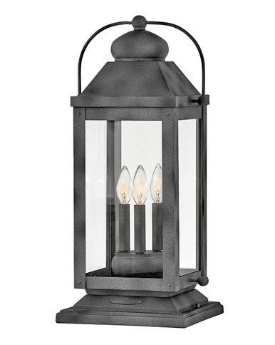 Hinkley Lighting Anchorage Large Pier Mount Lantern 12v Aged Zinc Low Voltage 12V LED Bulb(s) Included 1857DZ-LV