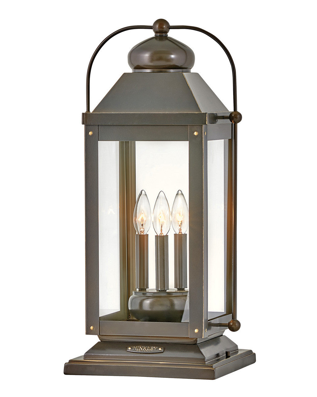 Hinkley Lighting Anchorage Large Pier Mount Lantern Light Oiled Bronze LED Bulb(s) Included 1857LZ-LL