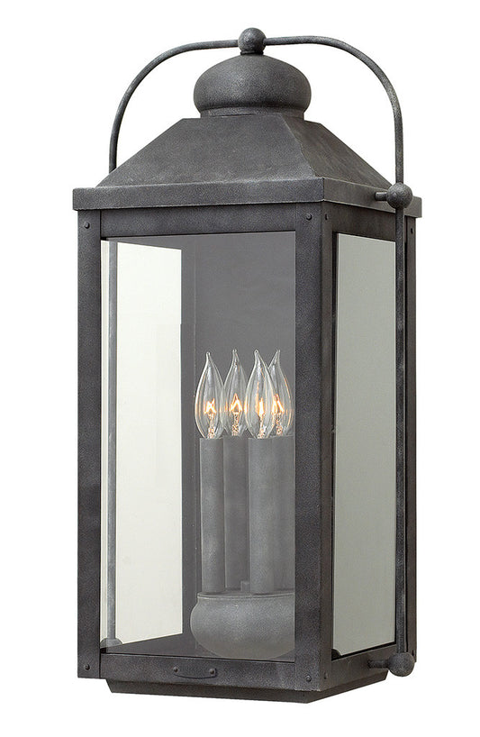 Hinkley Lighting Anchorage Extra Large Wall Mount Lantern Aged Zinc LED Bulb(s) Included 1858DZ-LL