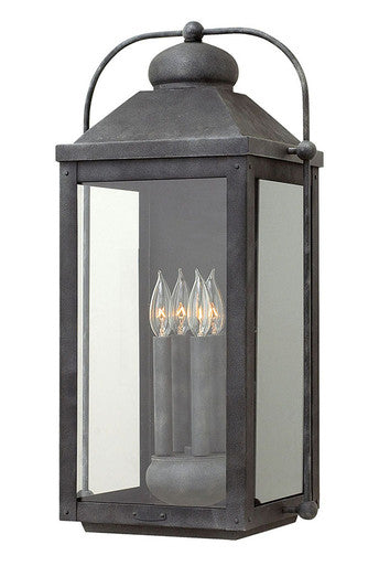 Hinkley Lighting Anchorage Extra Large Wall Mount Lantern Aged Zinc 1858DZ