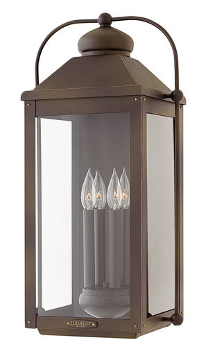 Hinkley Lighting Anchorage Extra Large Wall Mount Lantern Light Oiled Bronze LED Bulb(s) Included 1858LZ-LL