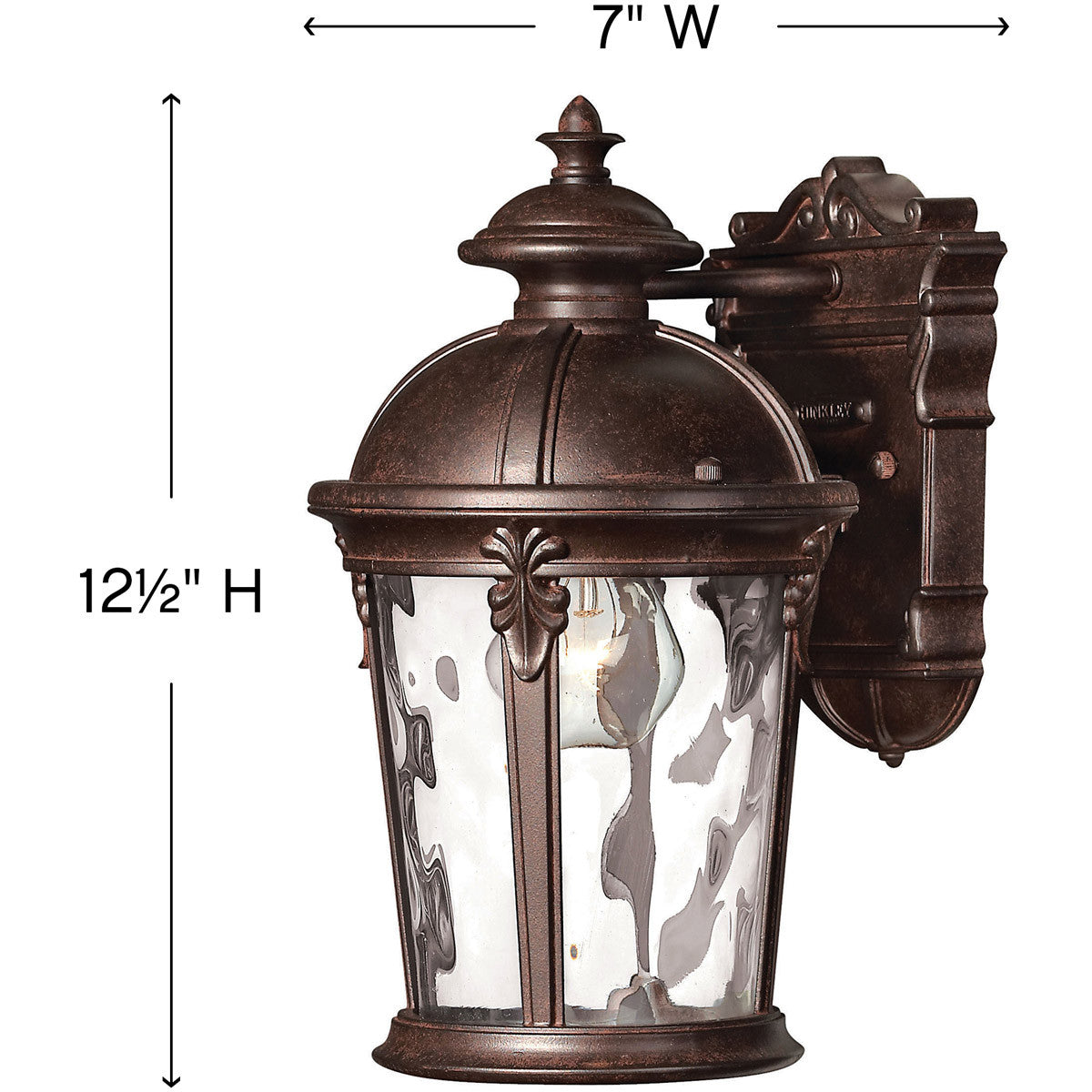 Hinkley Lighting Windsor Extra Small Wall Mount Lantern River Rock 1890RK