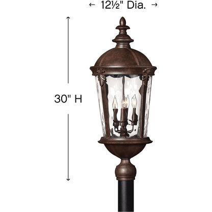 Hinkley Lighting Windsor Large Post Top or Pier Mount Lantern River Rock 1891RK