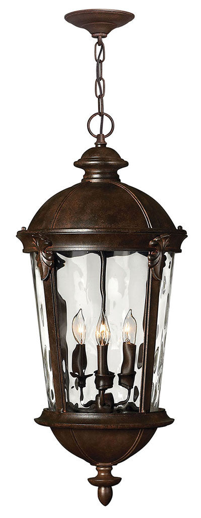 Hinkley Lighting Windsor Large Hanging Lantern River Rock 1892RK