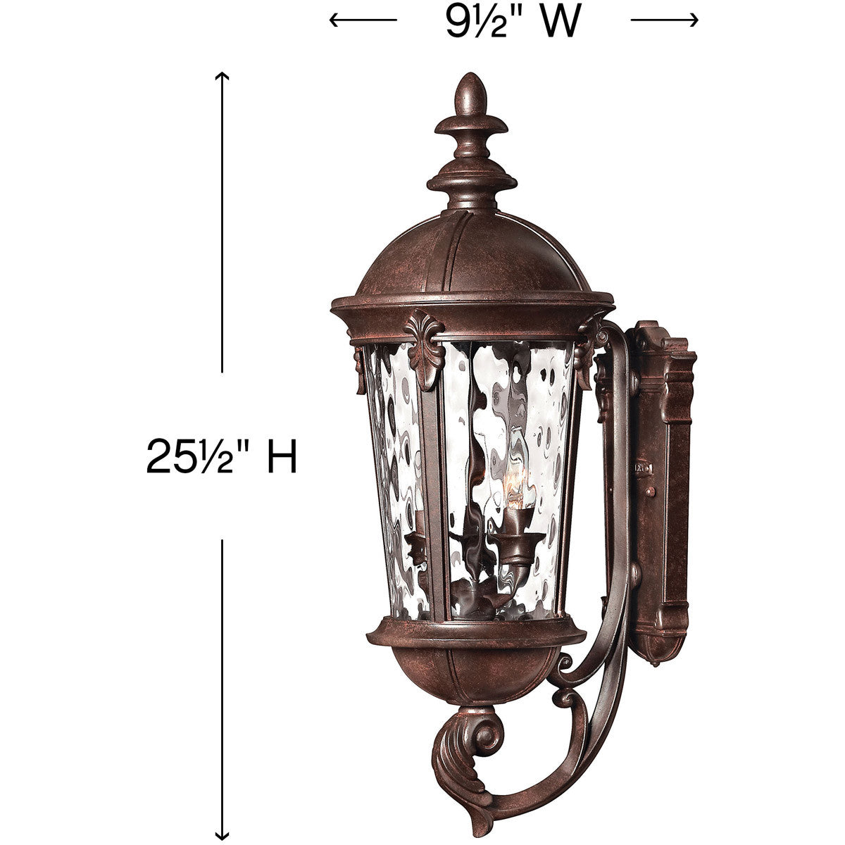 Hinkley Lighting Windsor Medium Wall Mount Lantern River Rock 1894RK