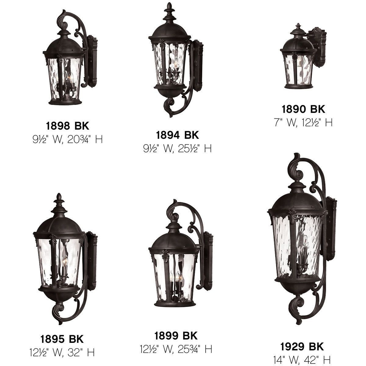 Hinkley Lighting Windsor Large Wall Mount Lantern Black 1895BK