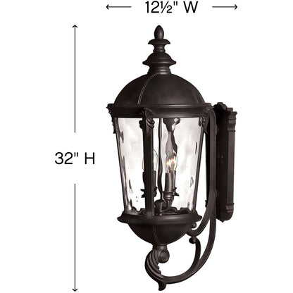 Hinkley Lighting Windsor Large Wall Mount Lantern Black 1895BK