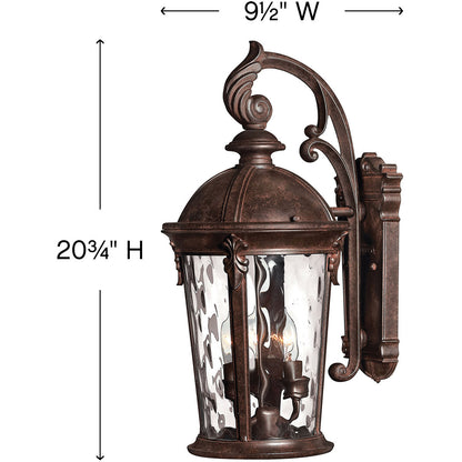 Hinkley Lighting Windsor Small Wall Mount Lantern River Rock 1898RK