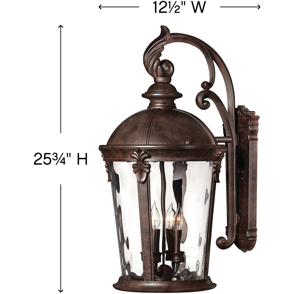 Hinkley Lighting Windsor Medium Wall Mount Lantern River Rock 1899RK