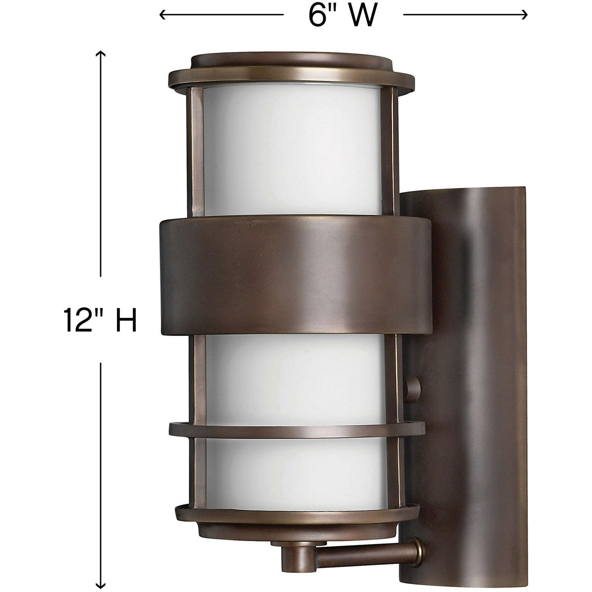 Hinkley Lighting Saturn Small Wall Mount Lantern Metro Bronze 1900MT