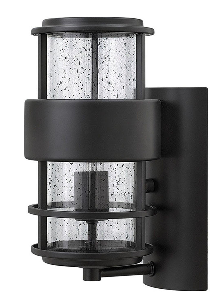 Hinkley Lighting Saturn Small Wall Mount Lantern Satin Black 1900SK