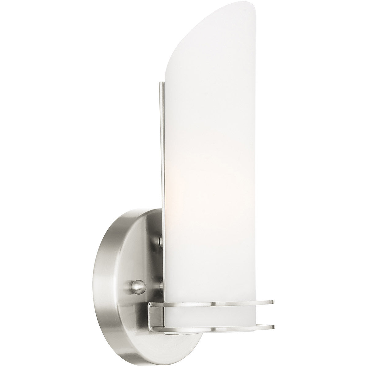 Livex Lighting Pelham Collection 1 Light BN Bath Light/Wall Sconce in Brushed Nickel 1902-91