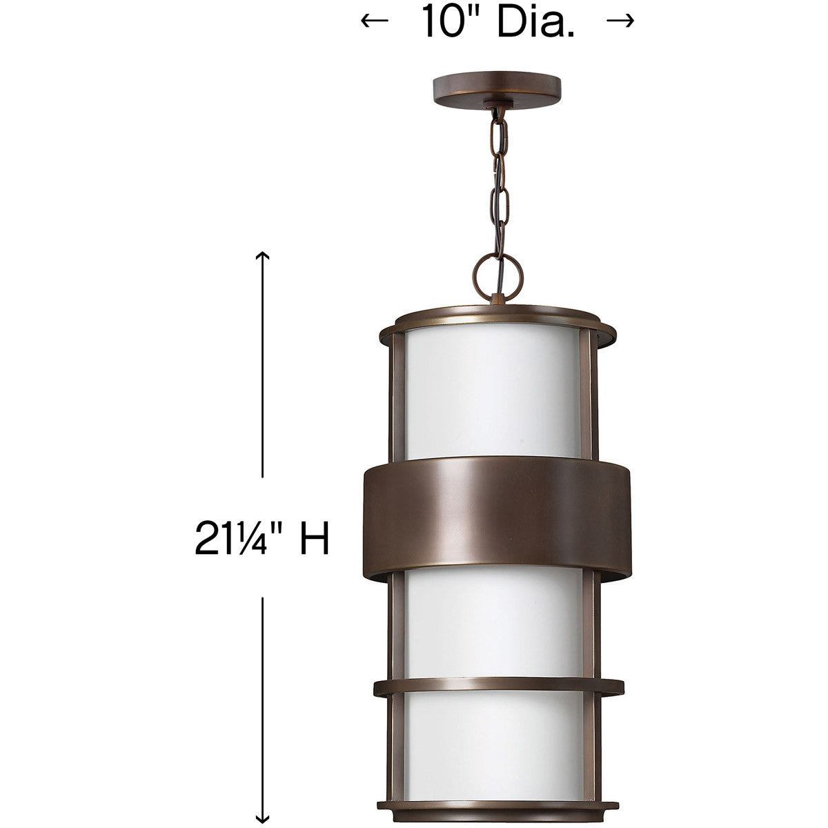 Hinkley Lighting Saturn Large Hanging Lantern Metro Bronze 1902MT