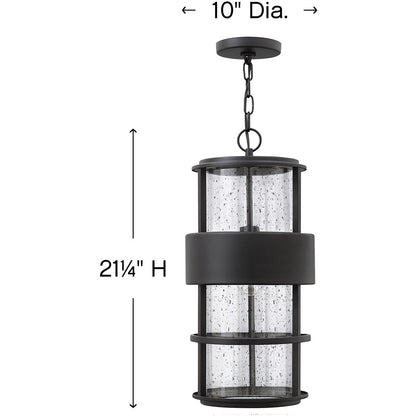 Hinkley Lighting Saturn Large Hanging Lantern Satin Black 1902SK