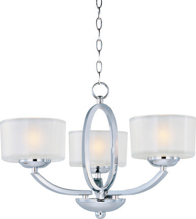 Maxim Elle 3-Light Semi-Flush Mount/Chandelier in Polished Chrome 19041FTPC