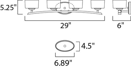 Maxim Elle 4-Light Bath Vanity in Polished Chrome 19054FTPC