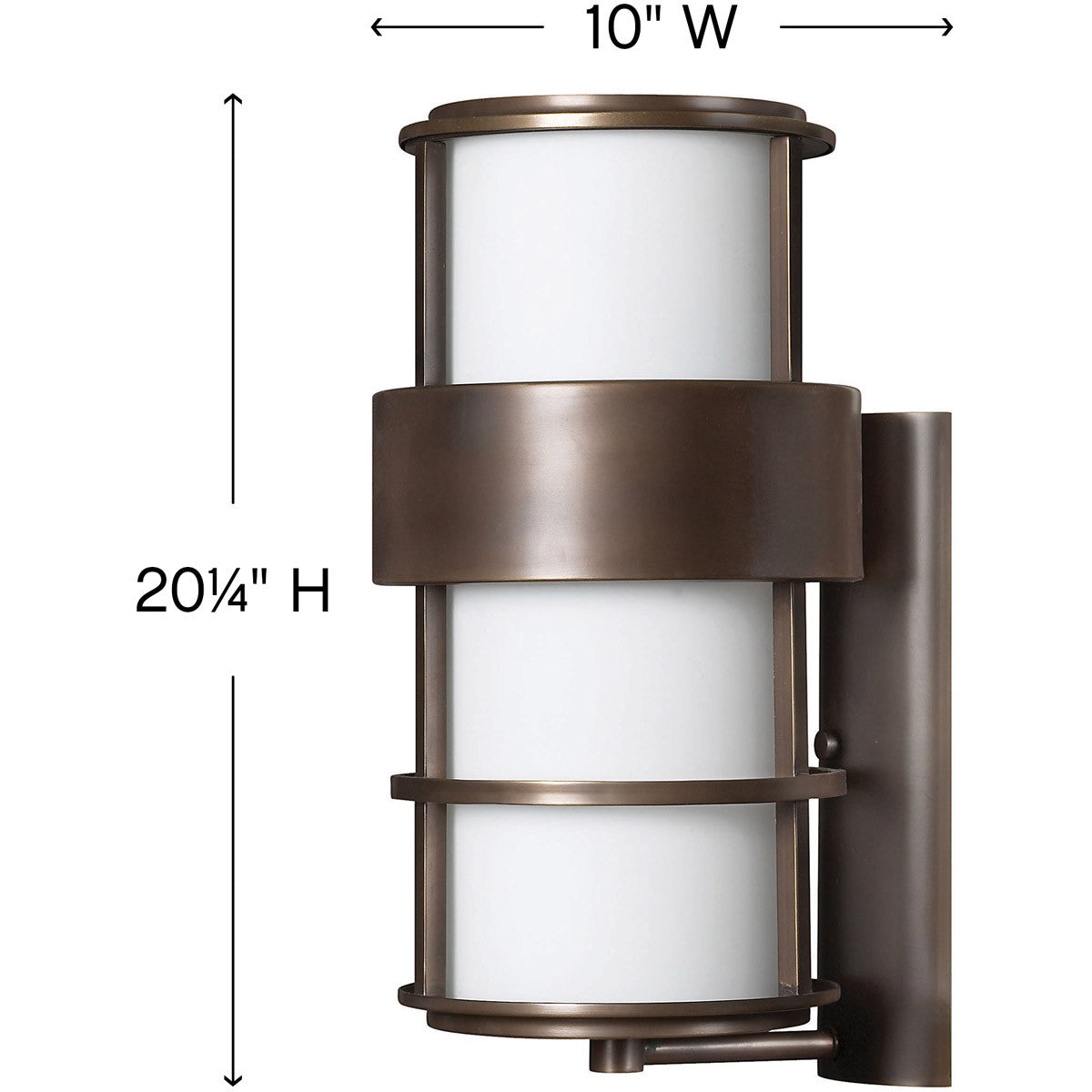 Hinkley Lighting Saturn Large Wall Mount Lantern Metro Bronze 1905MT