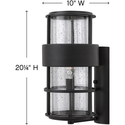 Hinkley Lighting Saturn Large Wall Mount Lantern Satin Black 1905SK