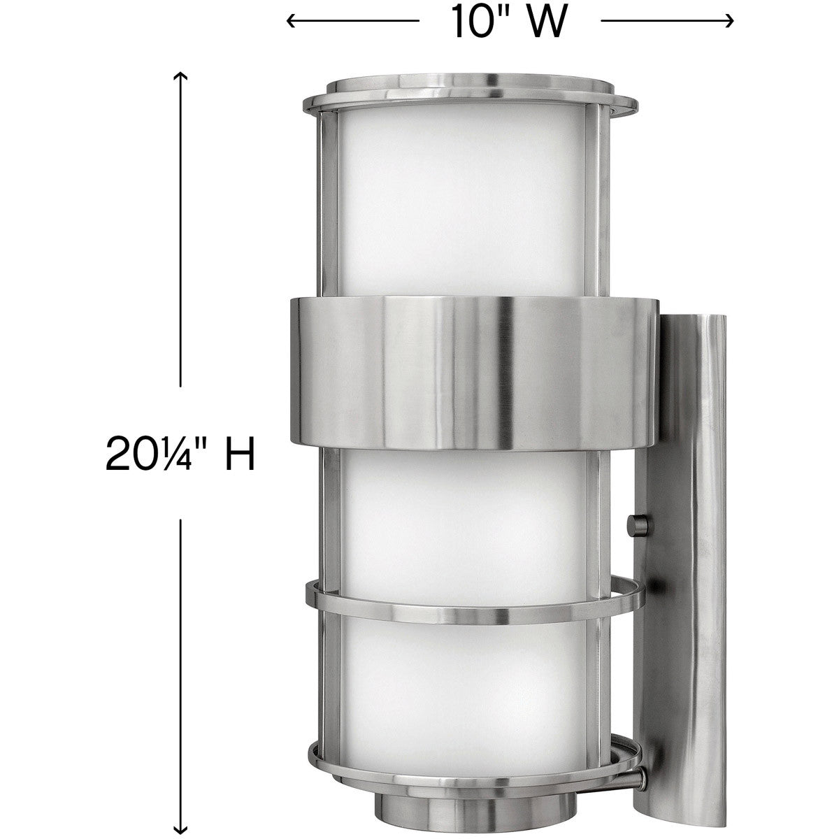 Hinkley Lighting Saturn Large Wall Mount Lantern Stainless Steel 1905SS