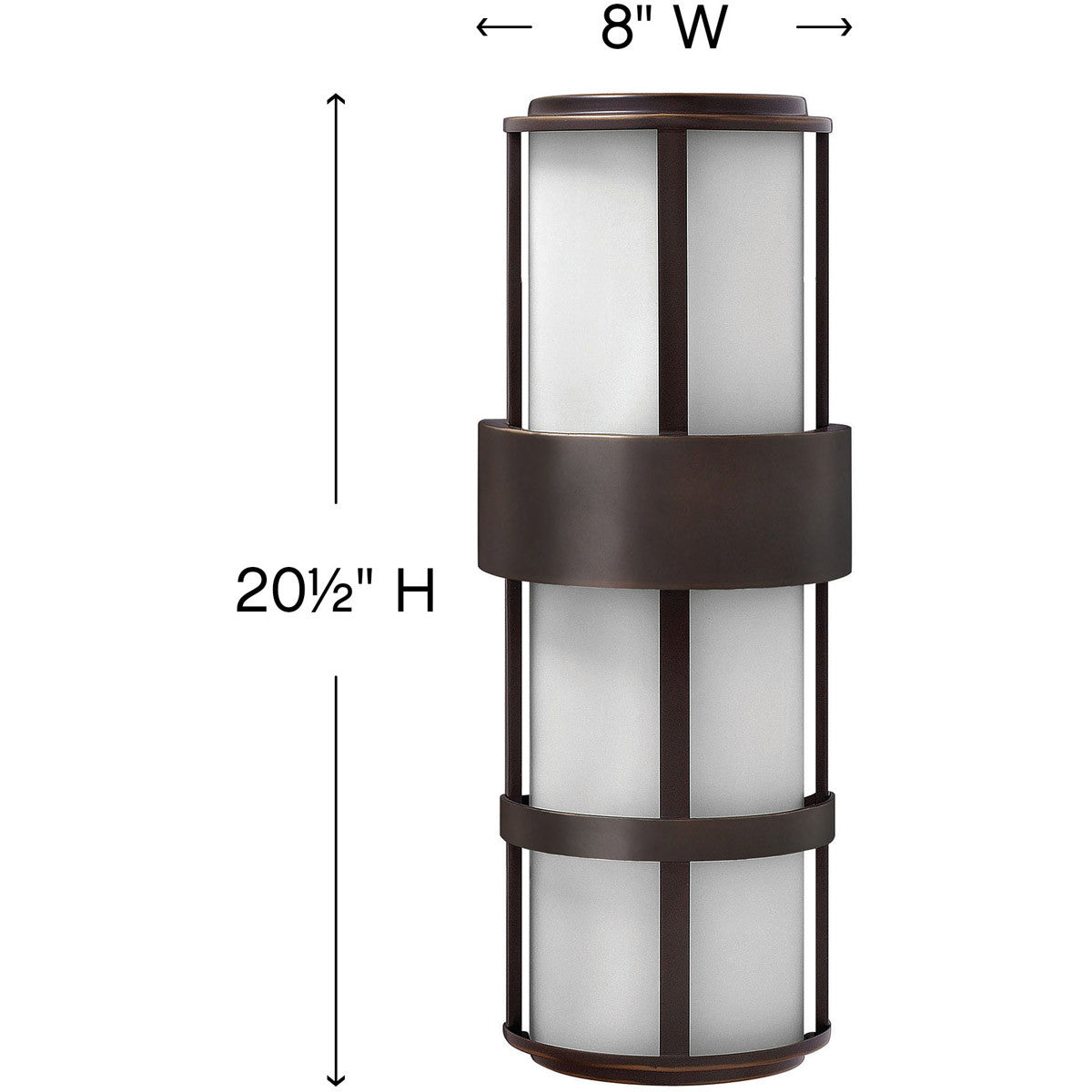 Hinkley Lighting Saturn Large Wall Mount Lantern Metro Bronze 1909MT