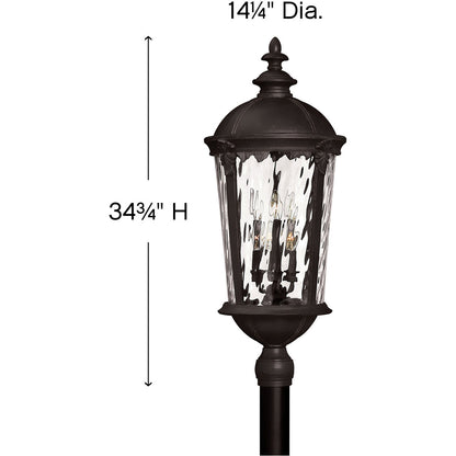 Hinkley Lighting Windsor Extra Large Post Top or Pier Mount Lantern Black 1921BK