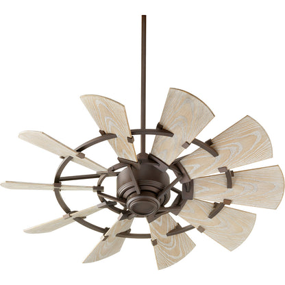 Quorum Windmill Patio Fan in Oiled Bronze 194410-86