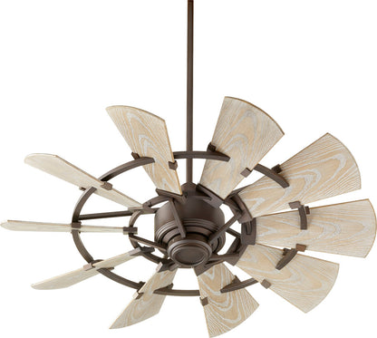 Quorum Windmill Patio Fan in Oiled Bronze 194410-86