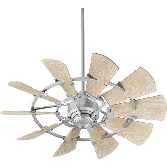 Quorum Windmill Patio Fan in Galvanized 194410-9