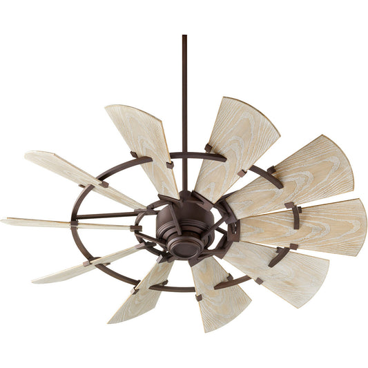 Quorum Windmill Patio Fan in Oiled Bronze 195210-86