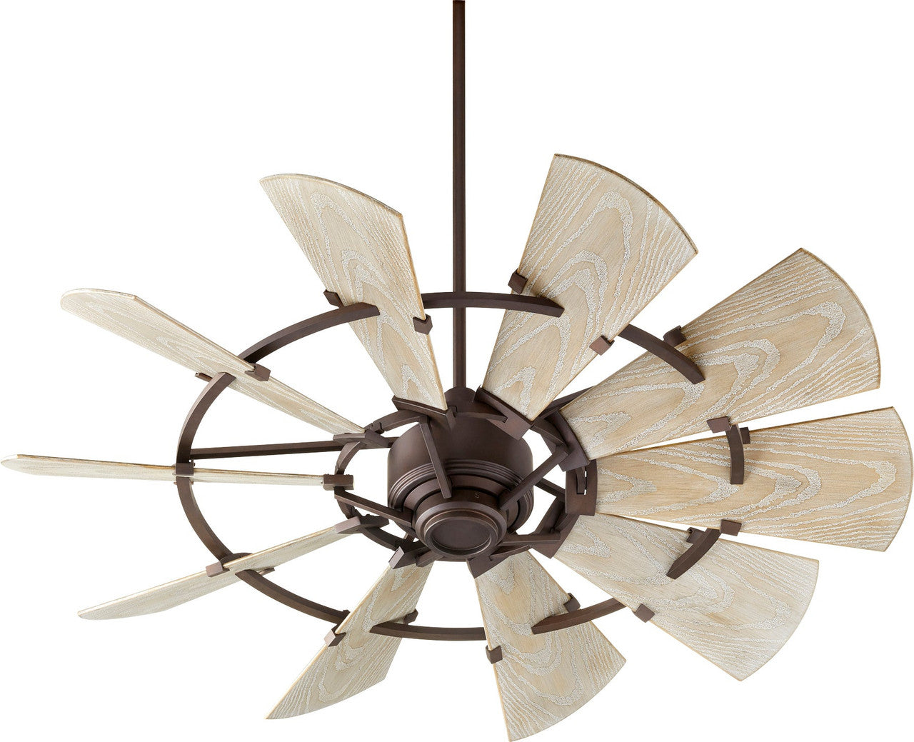 Quorum Windmill Patio Fan in Oiled Bronze 195210-86