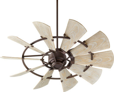 Quorum Windmill Patio Fan in Oiled Bronze 195210-86