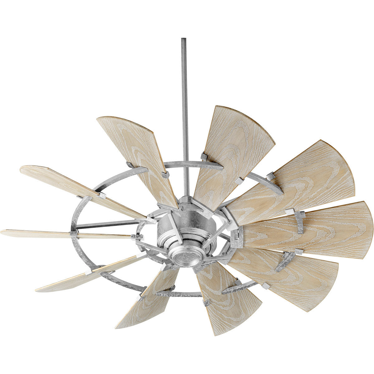 Quorum Windmill Patio Fan in Galvanized 195210-9