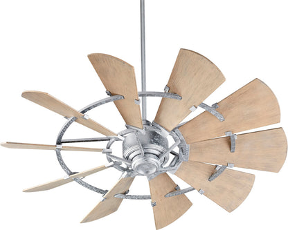 Quorum Windmill Patio Fan in Galvanized 195210-9