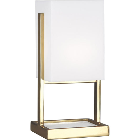 Robert Abbey  Nikole Accent Lamp in Modern Brass and White Marble 195