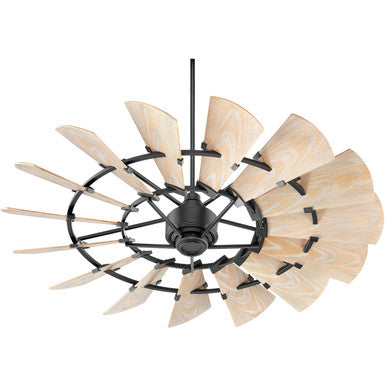 Quorum Windmill Patio Fan in Noir 196015-69