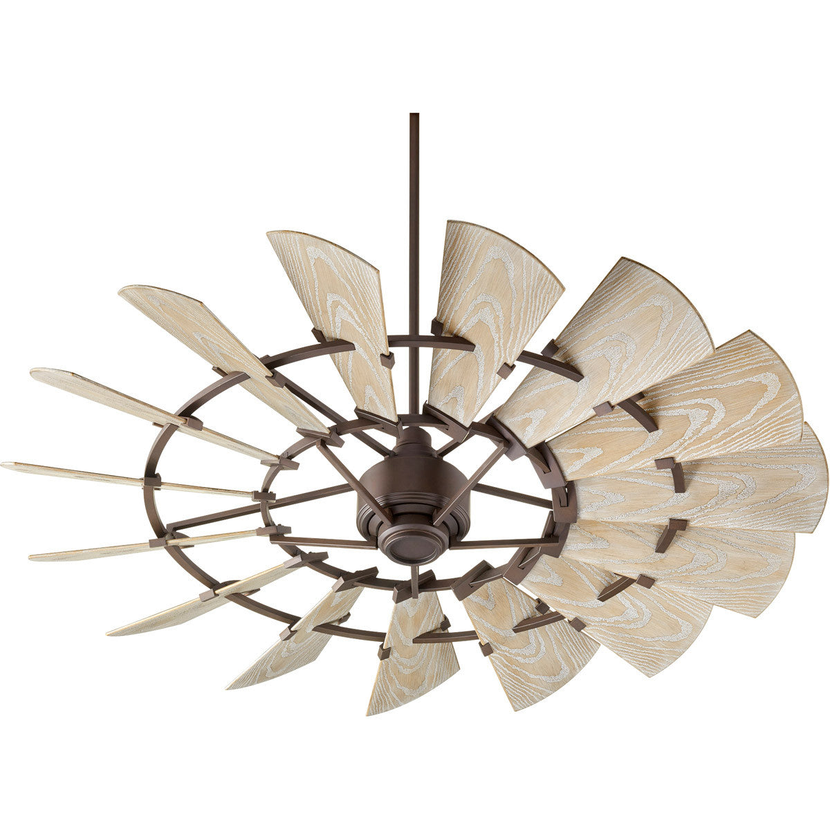 Quorum Windmill Patio Fan in Oiled Bronze 196015-86