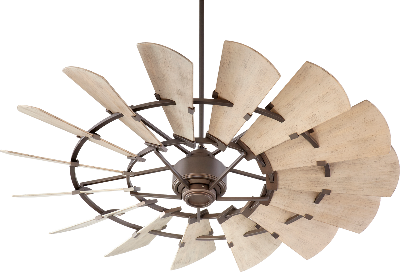 Quorum Windmill Patio Fan in Oiled Bronze 196015-86