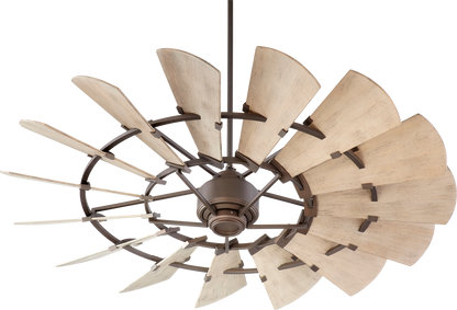 Quorum Windmill Patio Fan in Oiled Bronze 196015-86