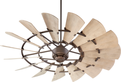 Quorum Windmill Patio Fan in Oiled Bronze 196015-86