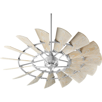 Quorum Windmill Patio Fan in Galvanized 196015-9