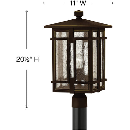 Hinkley Lighting Tucker Large Post Top or Pier Mount Lantern Oil Rubbed Bronze 1961OZ