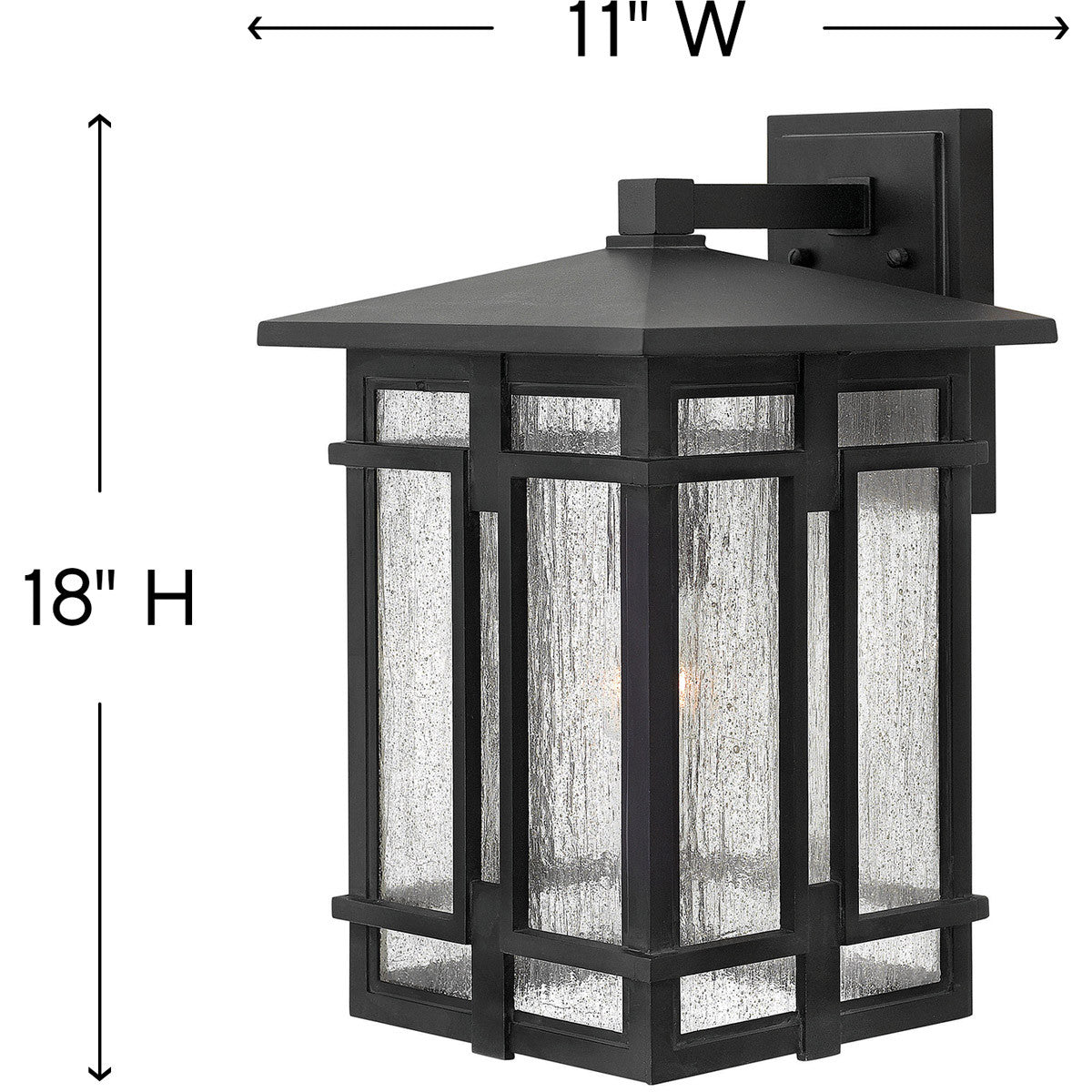 Hinkley Lighting Tucker Large Wall Mount Lantern Museum Black 1965MB