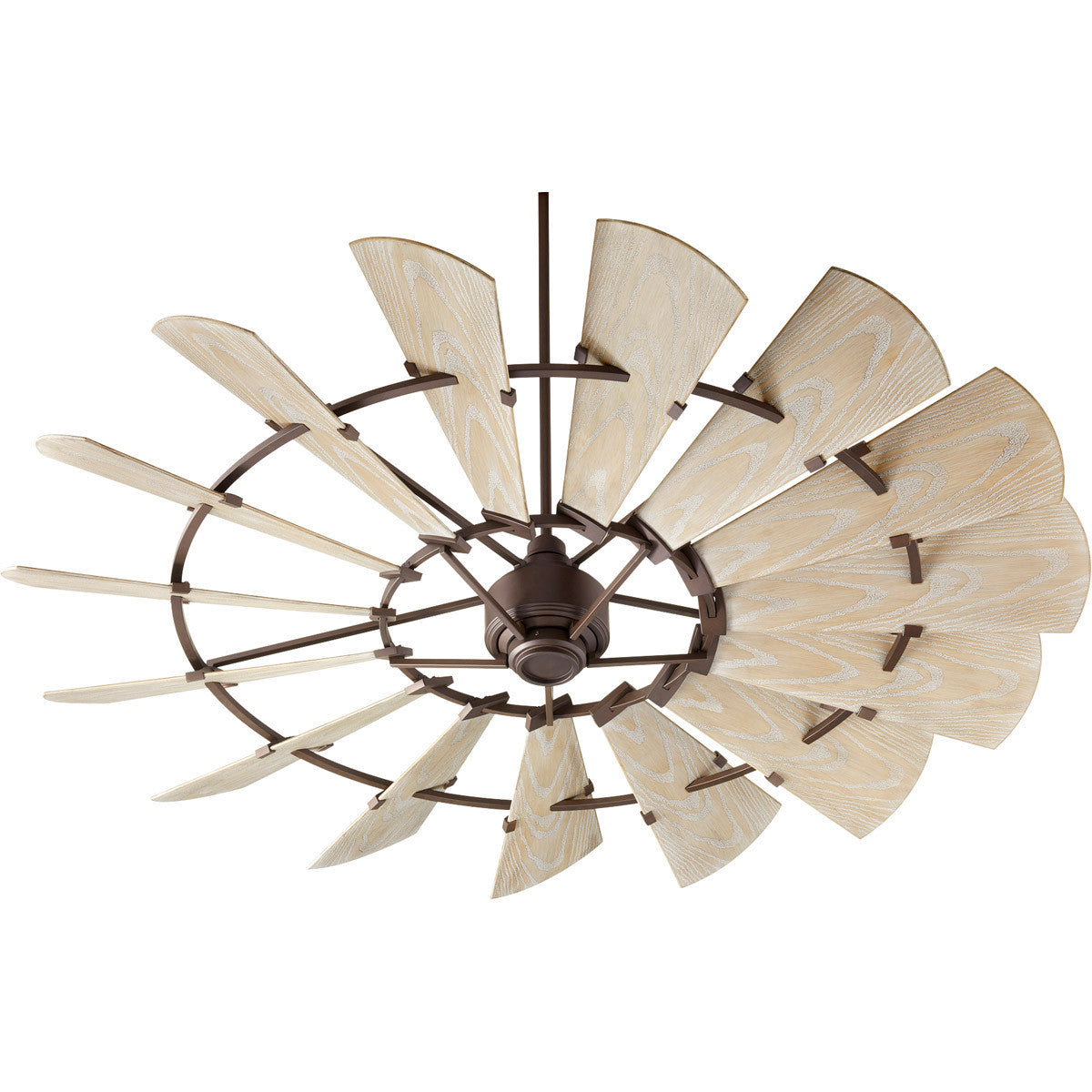 Quorum Windmill Patio Fan in Oiled Bronze 197215-86