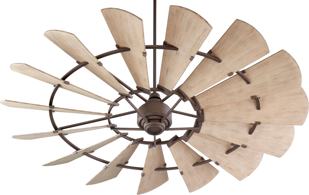 Quorum Windmill Patio Fan in Oiled Bronze 197215-86