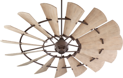 Quorum Windmill Patio Fan in Oiled Bronze 197215-86