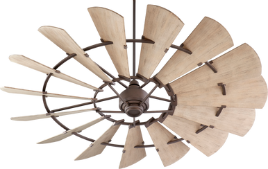 Quorum Windmill Patio Fan in Oiled Bronze 197215-86