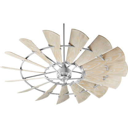 Quorum Windmill Patio Fan in Galvanized 197215-9