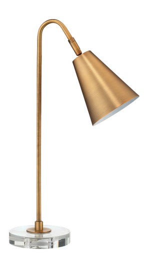 Jamie Young Gazette Task Lamp in Antique Brass Metal  1GAZE-TLAB