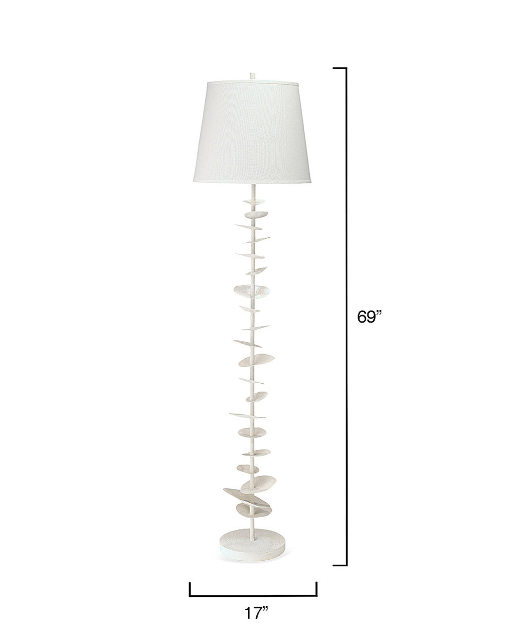 Jamie Young Petals Floor Lamp 1PETA-FLWH