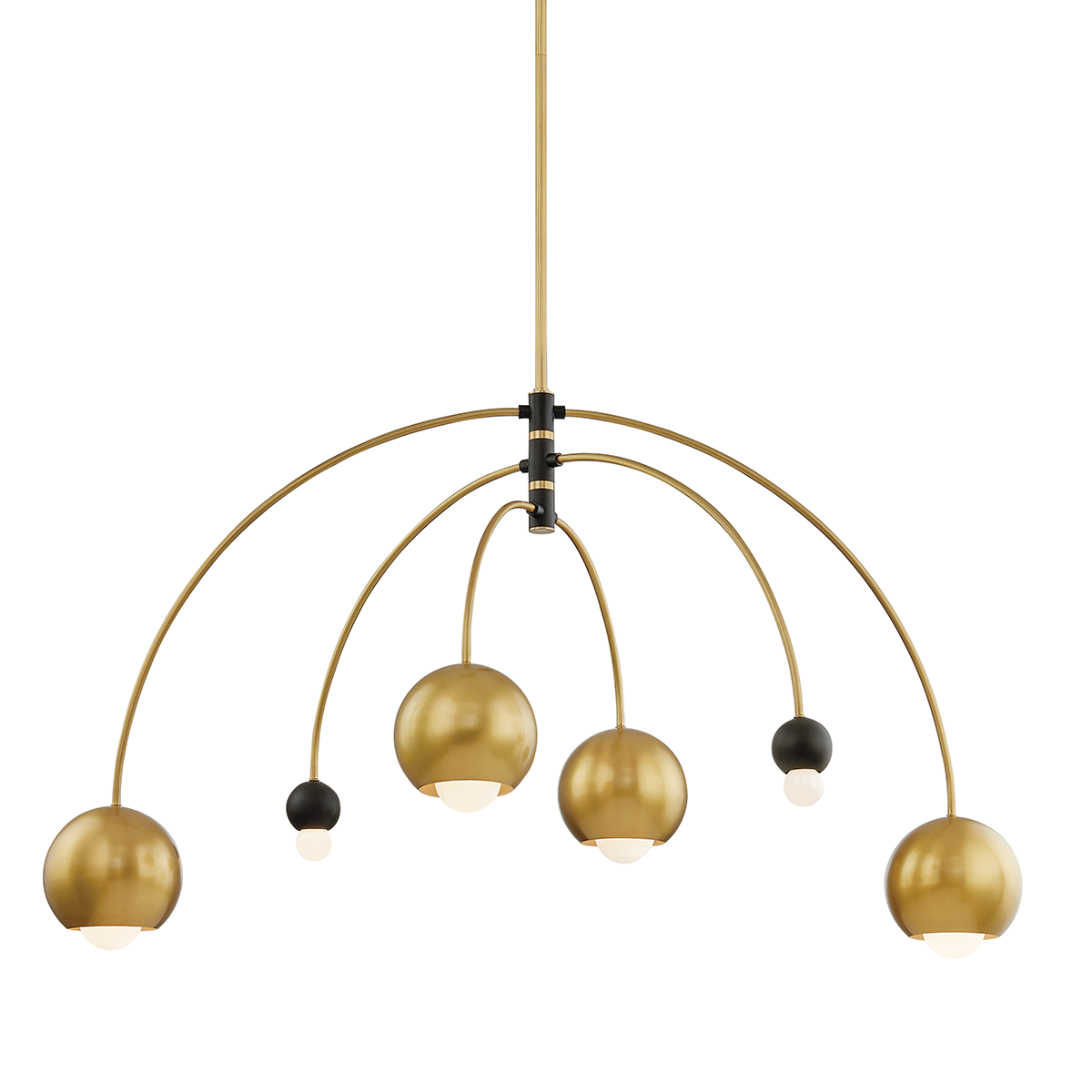 Mitzi 6 Light Chandelier in Aged Brass/Black H348806-AGB/BK